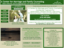 Tablet Screenshot of marriageandfamilycounselingnc.com